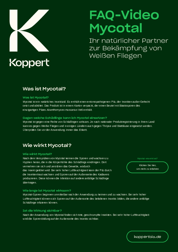 Mycotal FAQ - Koppert 2025 